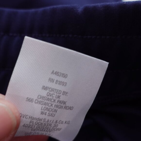 NWT Susan Graver SG Sport Petite Knit Drawstring Ankle Pants Sz M Navy Blue - Picture 7 of 10